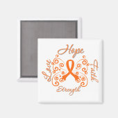 Hope Faith Liebe Stärke Leukämie Magnet (Vorderseite/Rückseite)