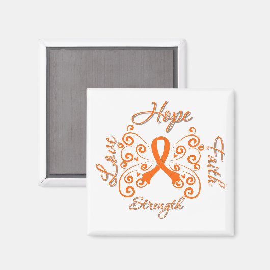 Hope Faith Liebe Stärke Leukämie Magnet (Vorderseite/Rückseite)