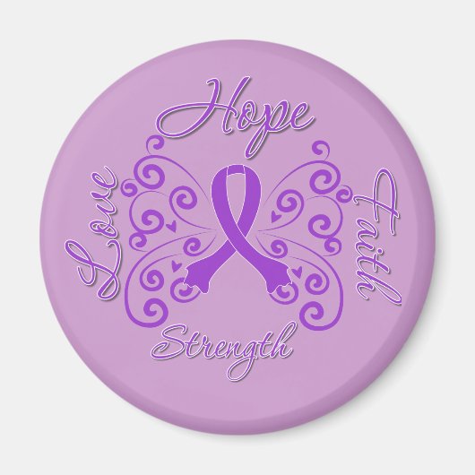 Hope Faith Liebe Strength Lupus Magnet (Vorne)