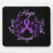 Hope Faith Liebe Strength Lupus Mousepad (Vorne)
