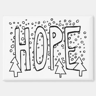 Hope Feiertags-Mal-Es-Selbst Schneebedeckte Kiefer Magnet