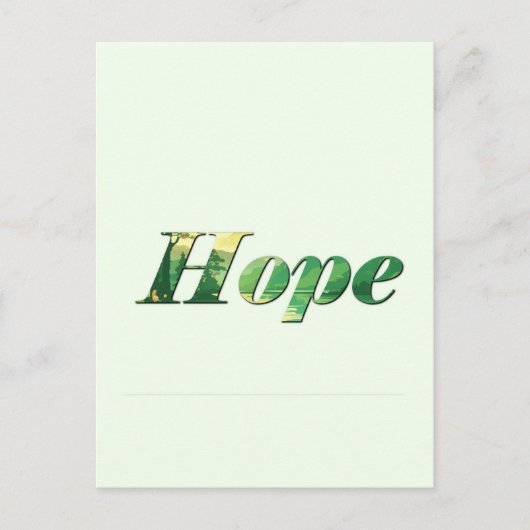 Hope. Feiertagspostkarte (Vorderseite)