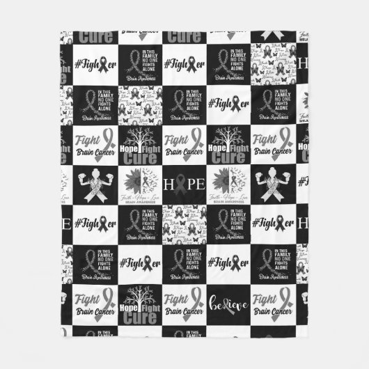 Hope Fight Cure Brain Cancer Blanket Hirnkrebs Fleecedecke (Vorderseite)
