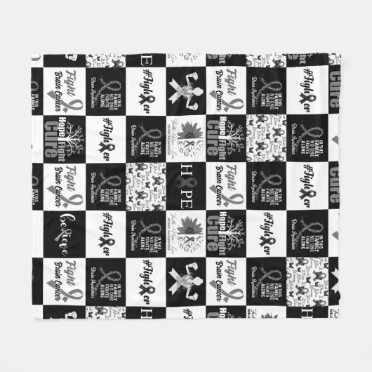 Hope Fight Cure Brain Cancer Blanket Hirnkrebs Fleecedecke (Vorderseite (Horizontal))