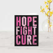 Hope Fight Cure Breast Cancer Awareness Design T-s Karte (Gelbe Blume)