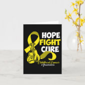 Hope Fight Cure Kinderkrebs Bewusstsein Karte (Gelbe Blume)