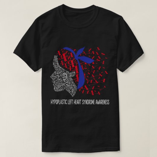 Hope Fight Hypoplastic Left Heart Syndrome HLHS Aw T-Shirt (Design vorne)