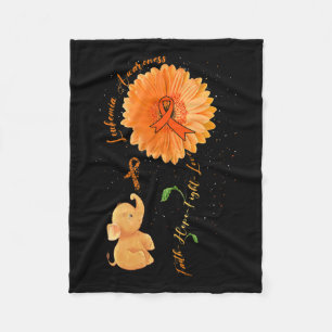 Hope Fight Liebe Elephant Sonnenblume Leukemia Awa Fleecedecke