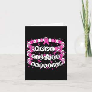 Hope Fighter Survivor Pink Breast Cancer Friendshi Karte