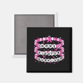 Hope Fighter Survivor Pink Breast Cancer Friendshi Magnet (Vorderseite/Rückseite)