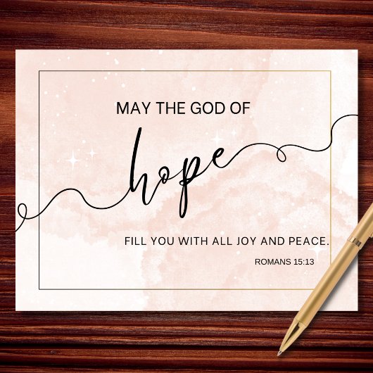 Hope-Filled Blessings – Romans 15 13 Scripture  Postkarte