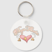 Hope Floats Pink Heart Keychain Schlüsselanhänger (Vorderseite)