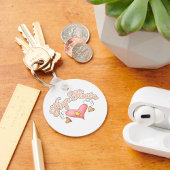 Hope Floats Pink Heart Keychain Schlüsselanhänger