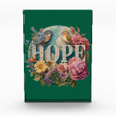 Hope Floral Typografie mit Vögeln und botanisch Fotoblock (Vorderseite)