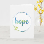 Hope Floral Watercolor Calligraphy Karte (Gelbe Blume)