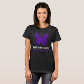 Hope For A Cure Purple Ribbon Butterfly Epilepsy A T-Shirt (Vorne ganz)