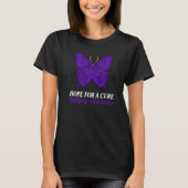 Hope For A Cure Purple Ribbon Butterfly Epilepsy A T-Shirt (Vorderseite)