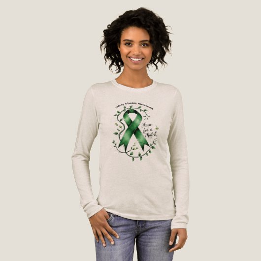 Hope for a Match – Kidney Disease AwarenessT-Shirt Tri-Blend Shirt (Volle Vorderseite)
