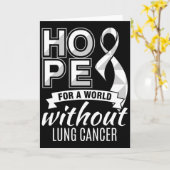 Hope For A World Without Lung Cancer  Karte (Gelbe Blume)