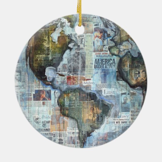 "Hope For Humanity" Keramik Ornament (Hinten)
