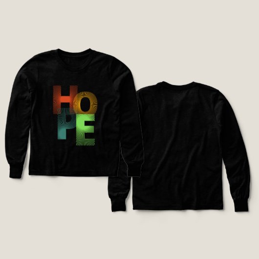 HOPE Geometric Typography - Tshirt (Design Vorder- & Rückseite)