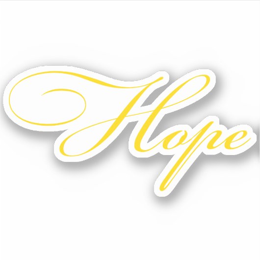 Hope-Gold-Skript Aufkleber (Vorderseite)