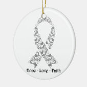 Hope Gray Awareness Ribbon Keramikornament (Links)