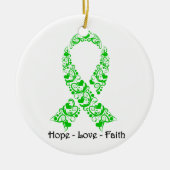 Hope Green Awareness Ribbon Keramik Ornament (Vorne)