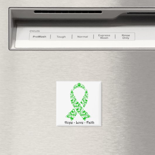 Hope Green Awareness Ribbon Magnet (In Situ (Geschirrspüler))