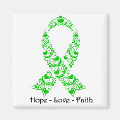 Hope Green Awareness Ribbon Magnet (Vorne)
