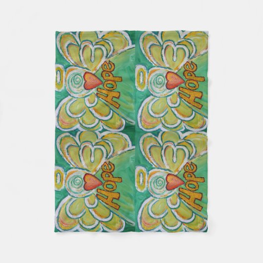 Hope Guardian Angel Art Custom Fleece Blanket (Vorderseite)