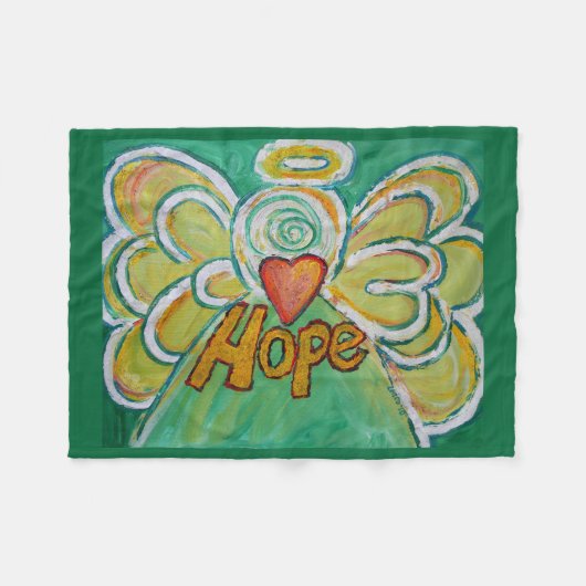 Hope Guardian Angel Art Custom Fleece Blanket (Vorderseite (Horizontal))