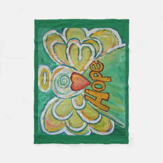 Hope Guardian Angel Art Custom Fleece Blanket (Vorderseite)