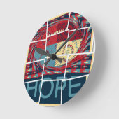 Hope Hakuna Matata Runde Wanduhr (Winkel)