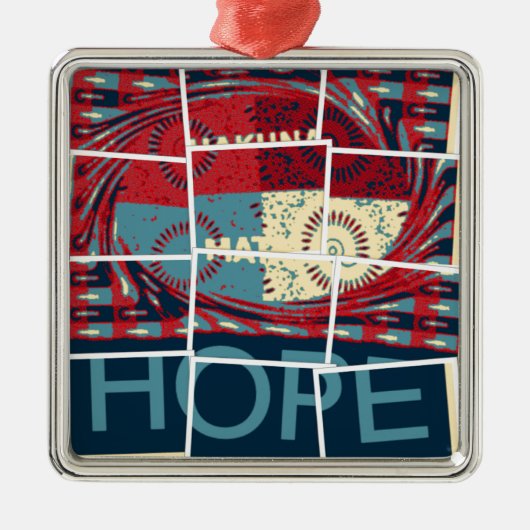 Hope Hakuna Matata Silbernes Ornament (Vorne)