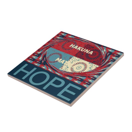 Hope Hakunamatata Lovely Inspirational Edgy Vektor Fliese (Seite)