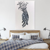 Hope Hands Canvas Print Leinwanddruck (Insitu (Schlafzimmer))