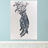 Hope Hands Canvas Print Leinwanddruck (Insitu (Holzboden))