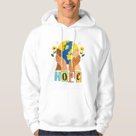 Hope Hands halten das Erddesign aufrecht Hoodie