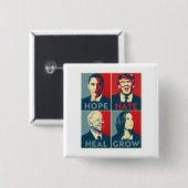 Hope Hate Heal Grow Button (Vorne & Hinten)