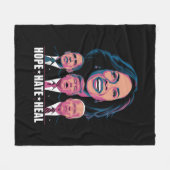 Hope Hate Heal Rise Kamala 2024 Fleecedecke (Vorderseite (Horizontal))