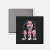 Hope Hate Heal Rise Kamala 2024 Magnet (Vorderseite/Rückseite)