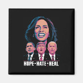 Hope Hate Heal Rise Kamala 2024 Magnet (Vorne)