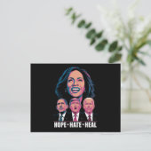 Hope Hate Heal Rise Kamala 2024 Postkarte (Stehend Vorderseite)