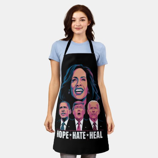 Hope Hate Heal Rise Kamala 2024 Schürze (Getragen)