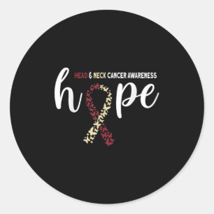 Hope Head and Neck Cancer Awareness Runder Aufkleber