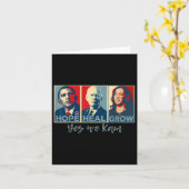 Hope Heal Grow Obama Joe Biden Kamala Harris 2024 Karte (Gelbe Blume)