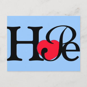 Hope Heart Postcard Postkarte