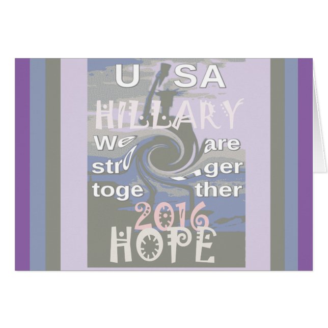 Hope Hillary USA Wir sind enger zusammen (Vorderseite (Horizontal))