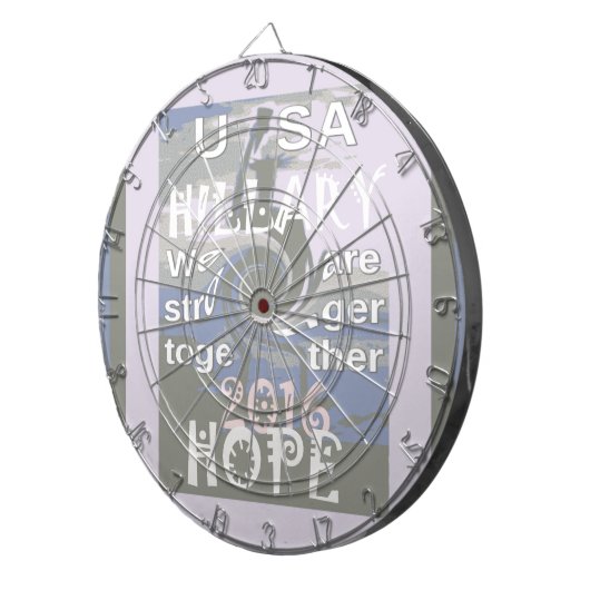 Hope Hillary USA Wir sind enger zusammen Dartscheibe (Vorderseite rechts)